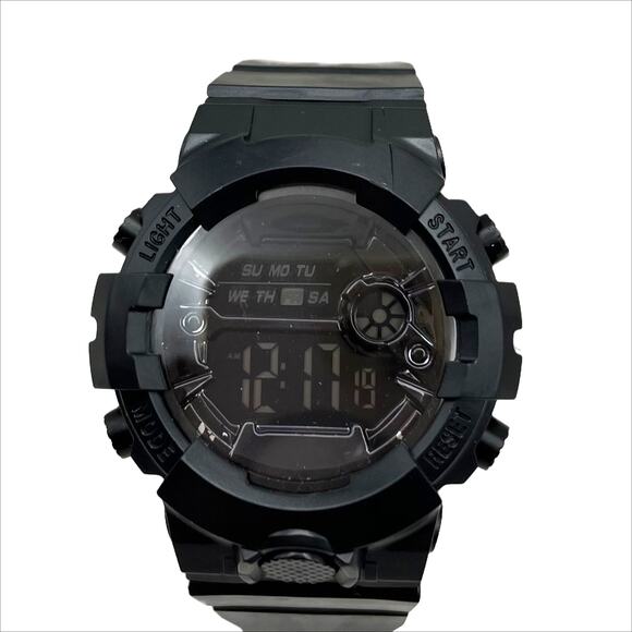 Cold Light Waterproof Sport Digital Watch in Black - Picture 1 of 9